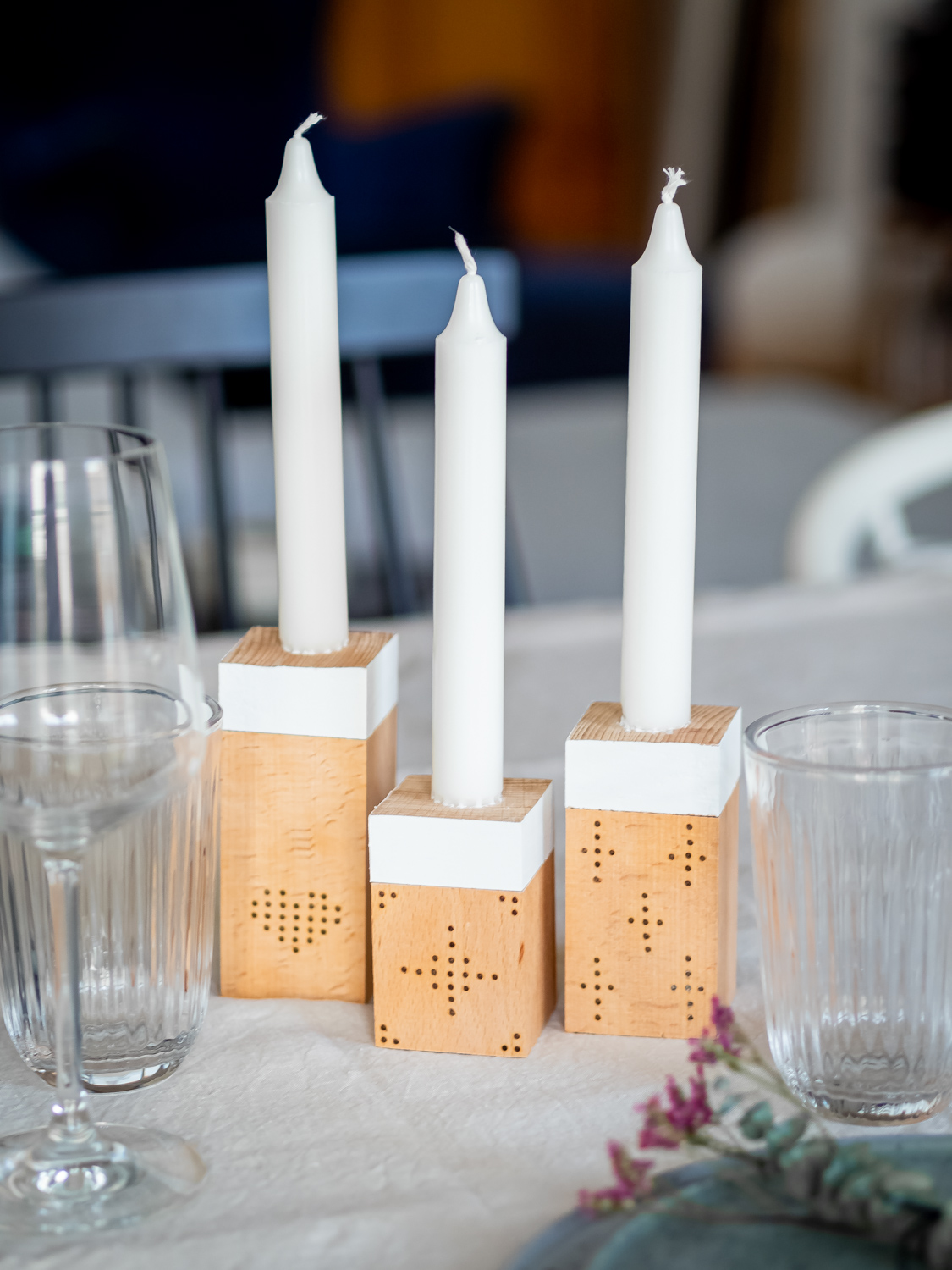 DIY Kerzenständer im Scandi Stil
